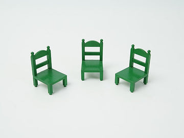 シルバニアファミリー 家具 緑の家具 イス3個セット