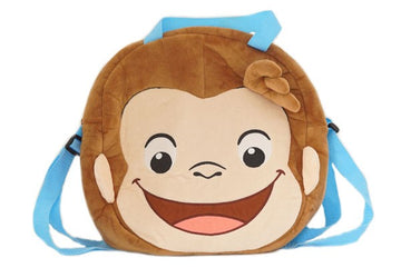 雑貨 NHKキャラクター おさるのジョージ 顔型肩掛けバッグ