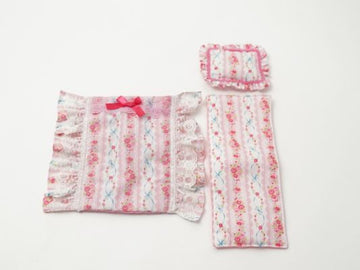 リカちゃん プリンセスベッド まくら、敷布団、掛け布団セット