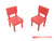 リカちゃん 家具 テーブル/椅子 ピンク色のイス 単品