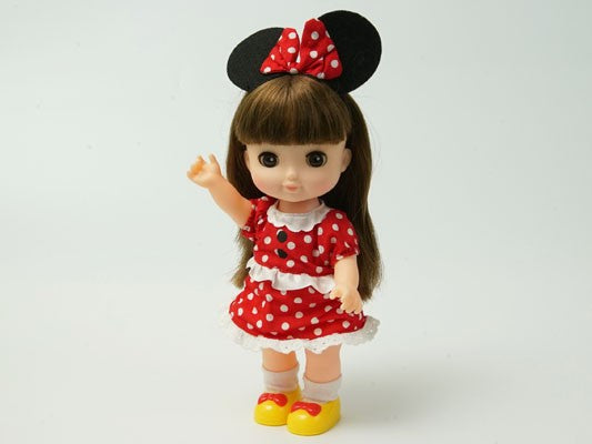 レミン＆ソラン 人形 ソランちゃん 赤い水玉ワンピースヘアバンド