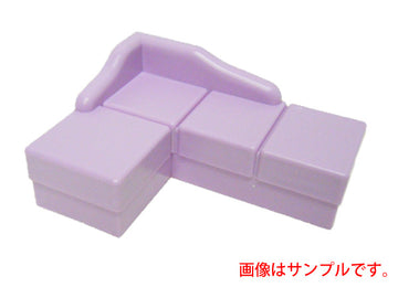 リカちゃん 家具 テーブル/椅子 紫色のコーナーソファー 単品