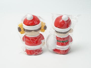 ノベルティ ペコちゃんポコちゃん 貯金箱 サンタクロース
