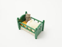 シルバニアファミリー 緑の家具 ベッドセット